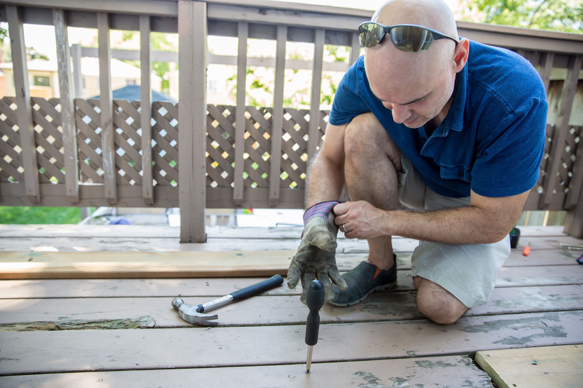 Doing deck repairs